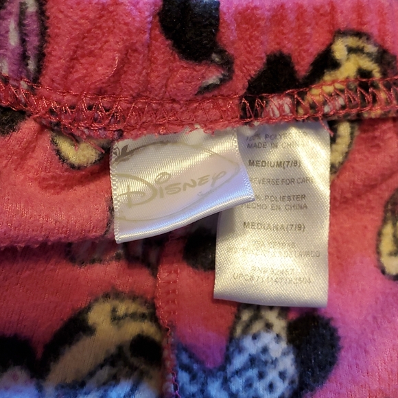 Disney Minnie Mouse pajama bottoms pink size Medium juniors - Picture 6 of 10